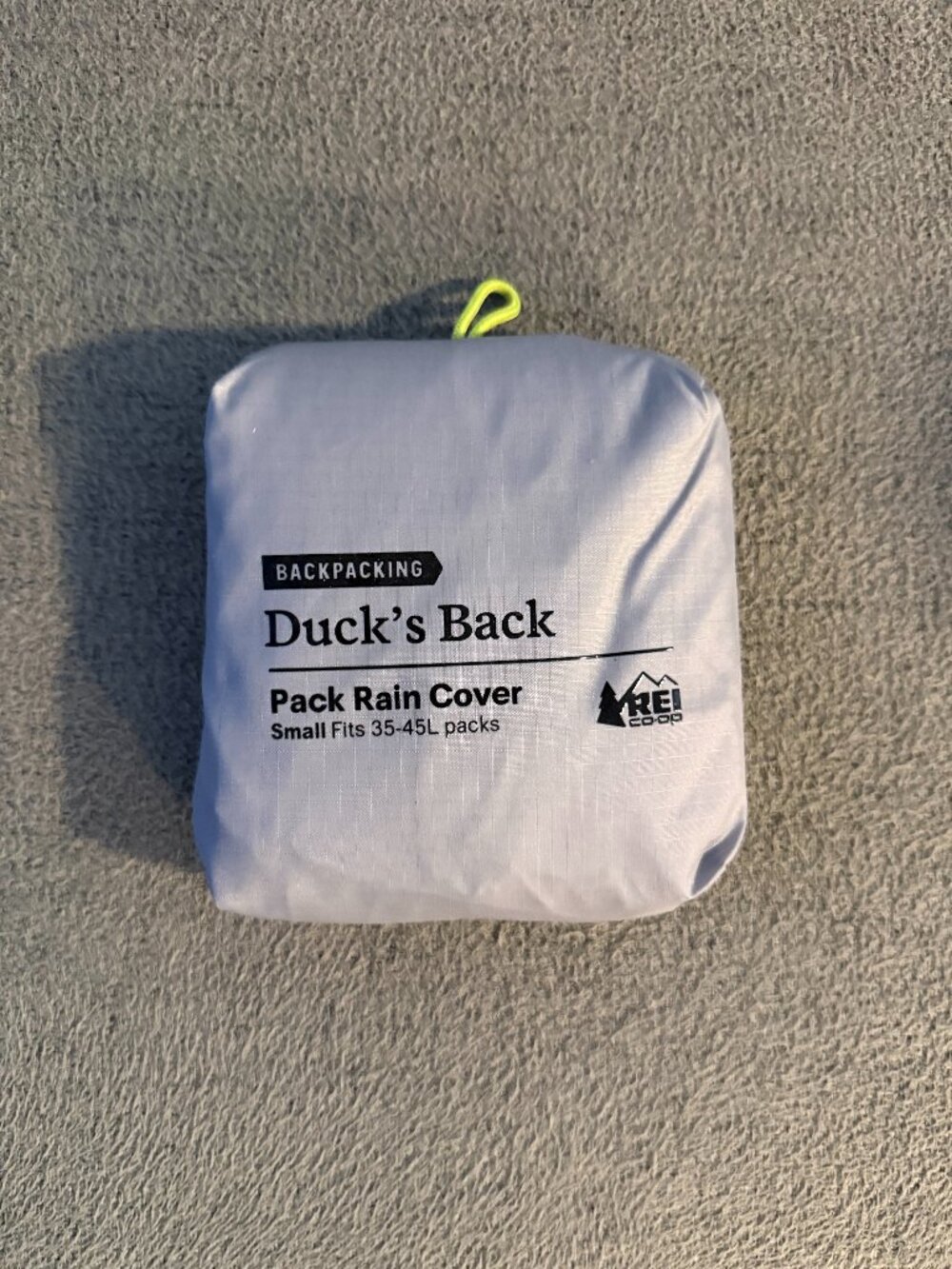 NWOT REI COOP Duck's Back Pack Rain Cover Small Grey